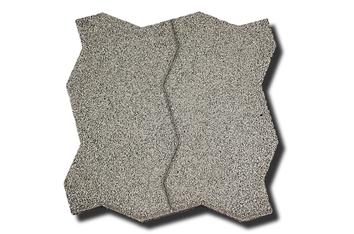 Terrain Eco Paver Z-shaped Up-cyled rubber tiles