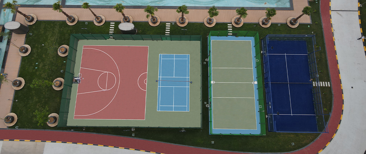 Image Of The Terrain Sport Courts at Lawnz by Danube